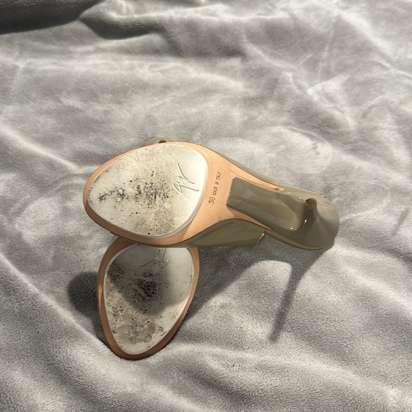 Giuseppe Zanotti patent leather heels.  Nude/neutral color. - Picture 4 of 4